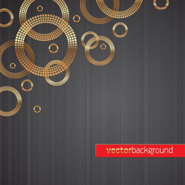 free vector 1 round gold background vector